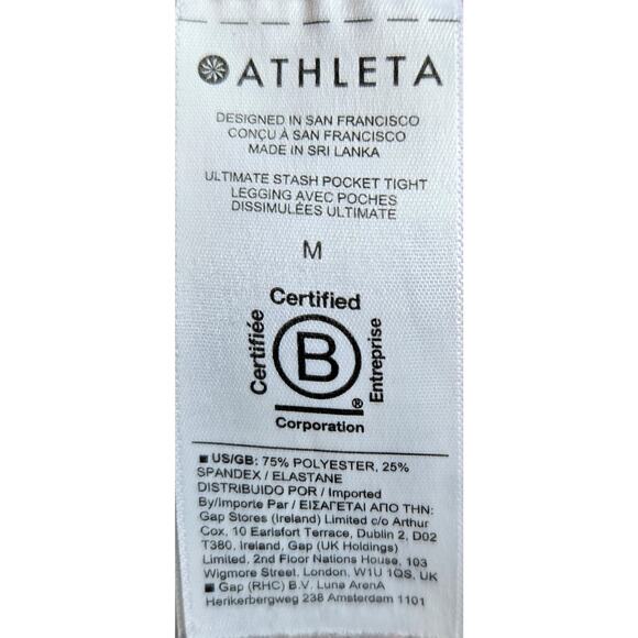 Athleta Mid Rise Antique Rose Ultimate Stash Pocket Tight Leggings Size Medium - Picture 6 of 7